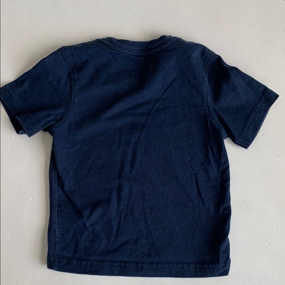 Jumping Beans 18 Months Navy Blue Striped Kids T-Shirt - Picture 3 of 3